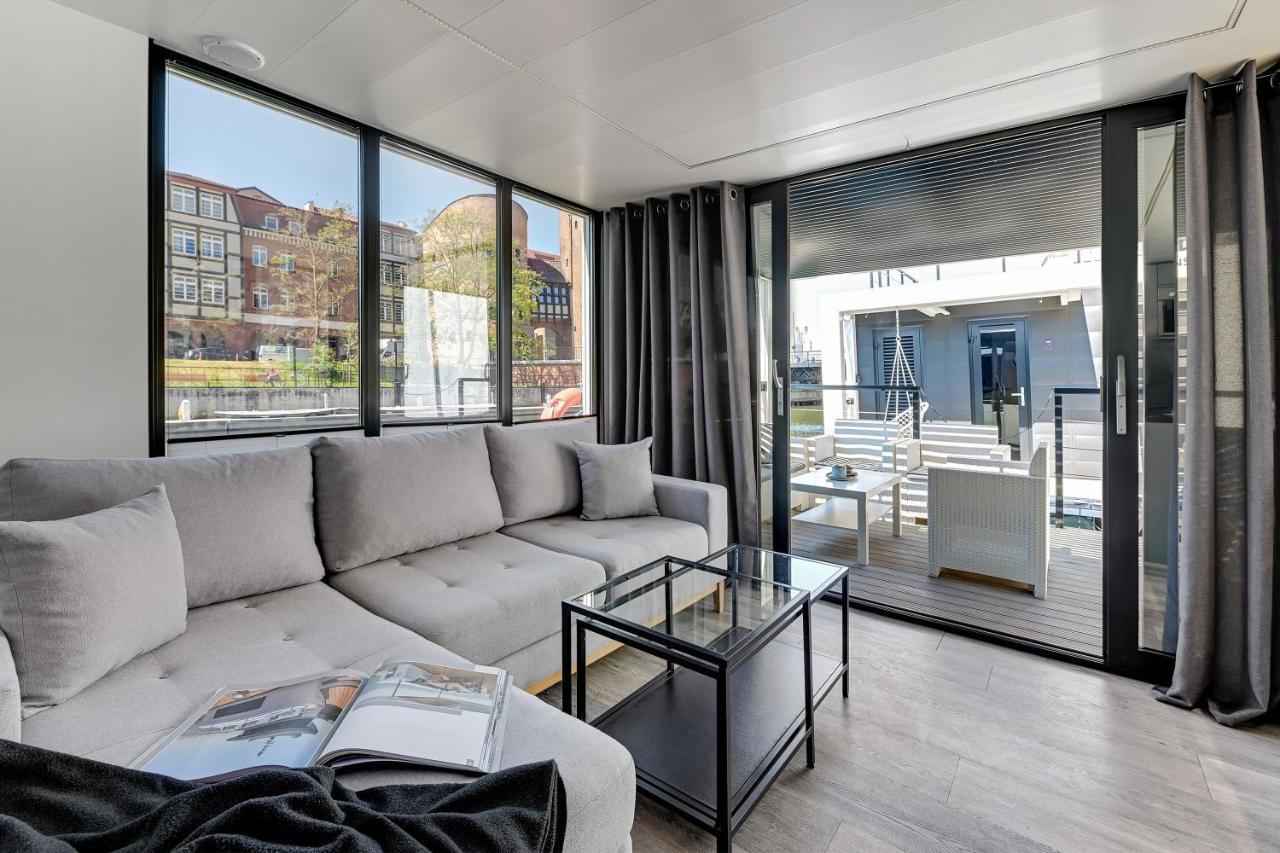 Domy Na Wodzie - La Mare Motlava Houseboats With Sauna By Downtown Apartments Gdansk Bagian luar foto