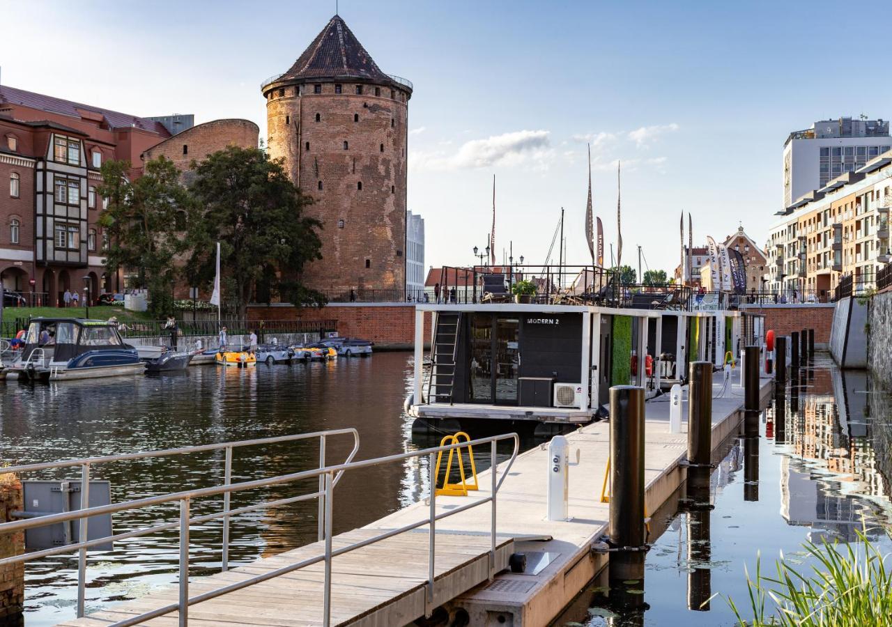 Domy Na Wodzie - La Mare Motlava Houseboats With Sauna By Downtown Apartments Gdansk Bagian luar foto